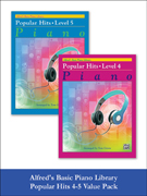 Alfred's Basic Piano Library - Popular Hits Bks 4-5 - Value Pack