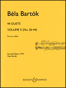 Bartok 44 Violin Duets Vol 2