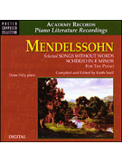 Mendelssohn Songs Without Words CD
