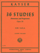 Kayser 36 Elementary & Progressive Studies Op. 20 - Viola