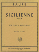 Faure Sicilienne Op 78 - Viola & Piano