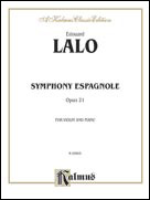 Lalo Symphony Espagnole Op 21 - Violin & Piano