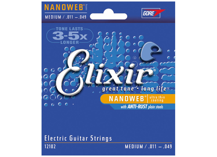 Elixir Nanoweb Electric Guitar Set - Medium .011-.049