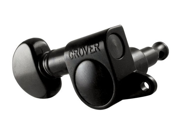 Grover 205BC Mini Rotomatic Tuning Keys (3 x 3) - Black Chrome