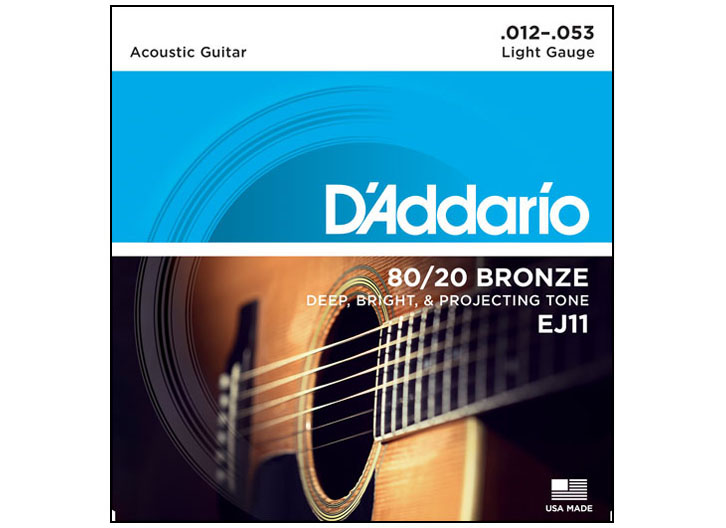 D'Addario EJ11 80/20 Bronze Guitar String Set - Light .012-.053