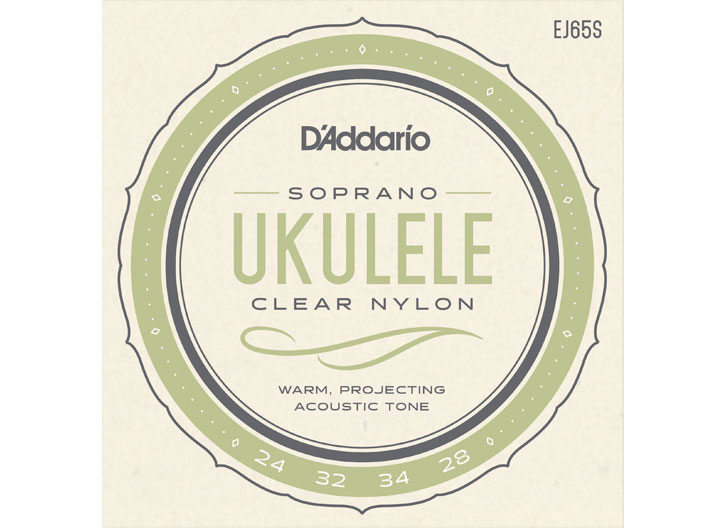 D'Addario EJ65S Soprano Ukulele String Set - Clear Nylon