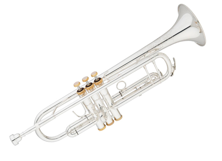 Eastman ETR520GS Advanced Bb Trumpet - Silver Plated (Gold Brass Bell)