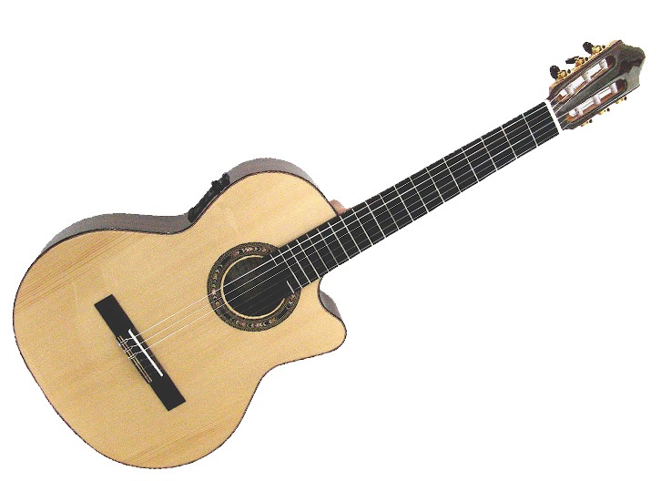 Kremona Performer Series Fiesta F65CW-SB Cutaway Acoustic-Electric Classical Guitar w/Case