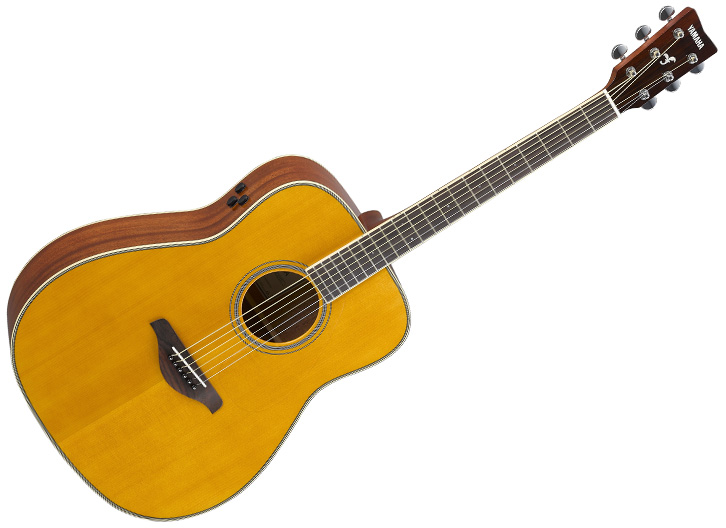 Yamaha FG TransAcoustic Dreadnaught Acoustic-Electric Guitar - Vintage Tint