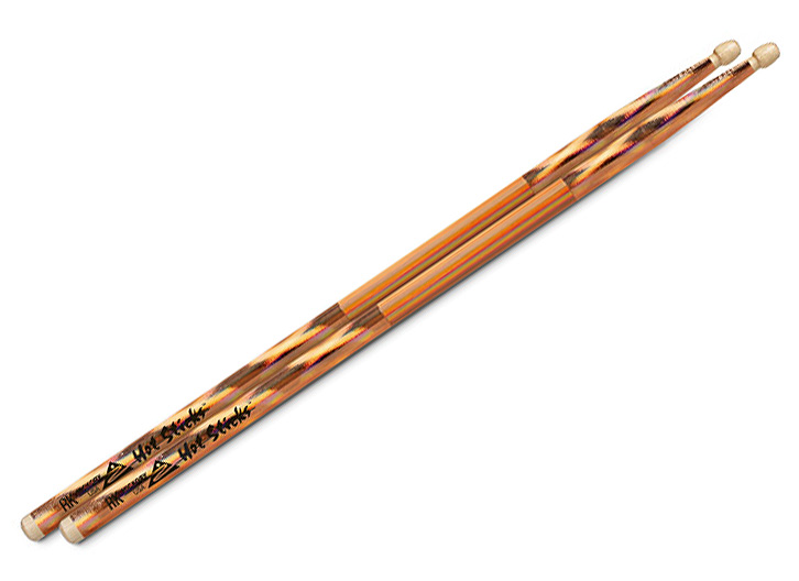 Hot Sticks Macrolus Rock XL Wood Tip Drum Stick Pair - Copper 3D