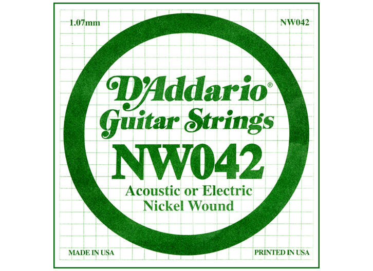 D'Addario NW042 Nickel Wound .042" Single Guitar String