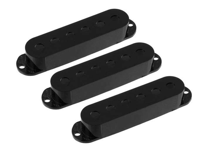 Allparts PC-0406-023 Pickup Covers for Stratocaster (3) - Black