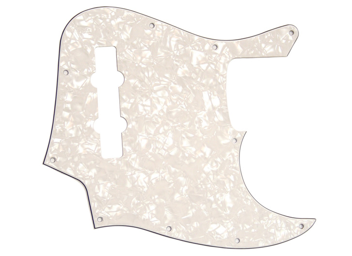 Allparts PG-0755-055 4-Ply Pickguard for Jazz Bass - White Pearloid