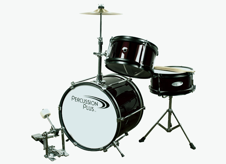 Percussion Plus 3-Piece Mini Drum Set - Black