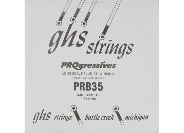 GHS PRB35 Progressive .035" Nickel Wound Single Bass String