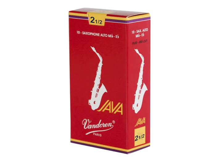 Vandoren Java Red Box Alto Saxophone Reeds - #2.5