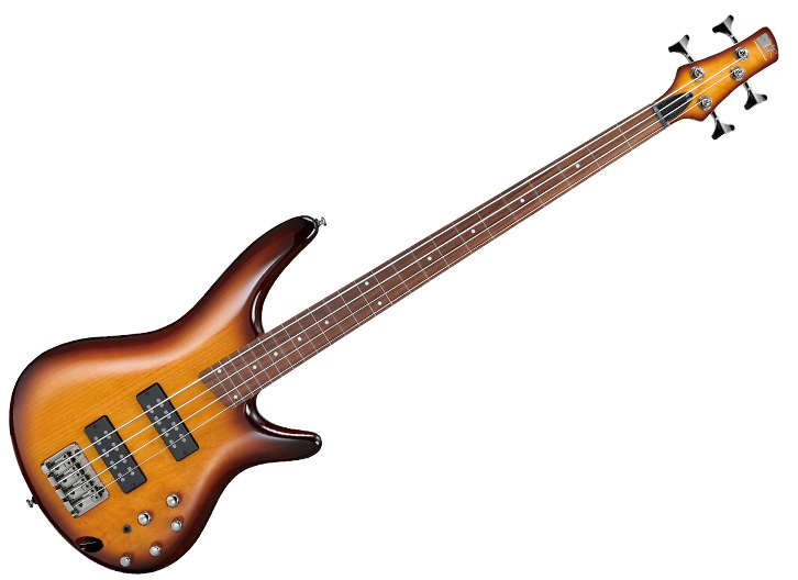 Ibanez Soundgear SR370E Fretless Electric Bass - Brown Burst