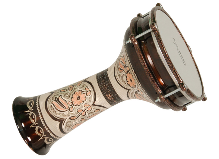 Tycoon TDA-CO25 8" Engraved Turkish Copper Darbuka with Bag