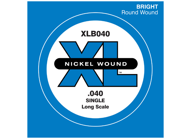 D'Addario XLB040 Nickel Wound .040" Single Bass String